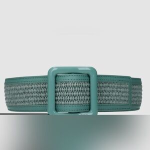 NWT Weekend Max Mara Raffia Effect Belt with Dusty Bag Sz: Xs; S Green Spring